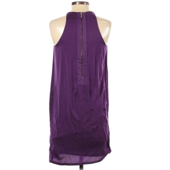Zara | Royal Purple Sleeveless Mini Dress w/ High Neckline | XS - Picture 3 of 7